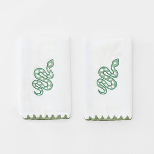 Green Snake Powder Bath Towel