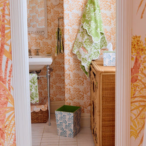 Meg Braff x Weezie Lacquered Waste Bin & Tissue Box Set