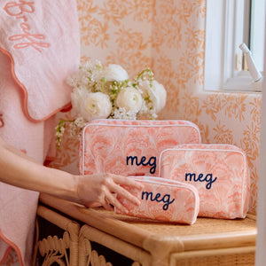 Meg Braff x Weezie Patterned Toiletry Bag Trio