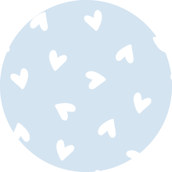 Tossed Blue Hearts  color swatch