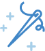 An illustration of a needle and thread.