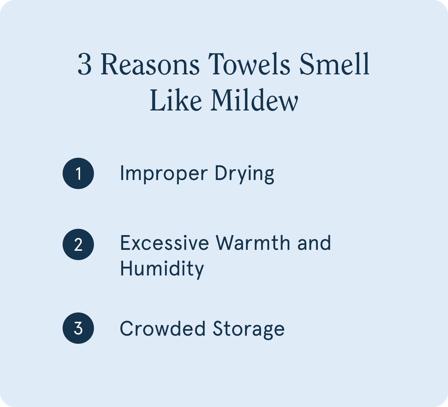 3 reasons towels smell like mildew list