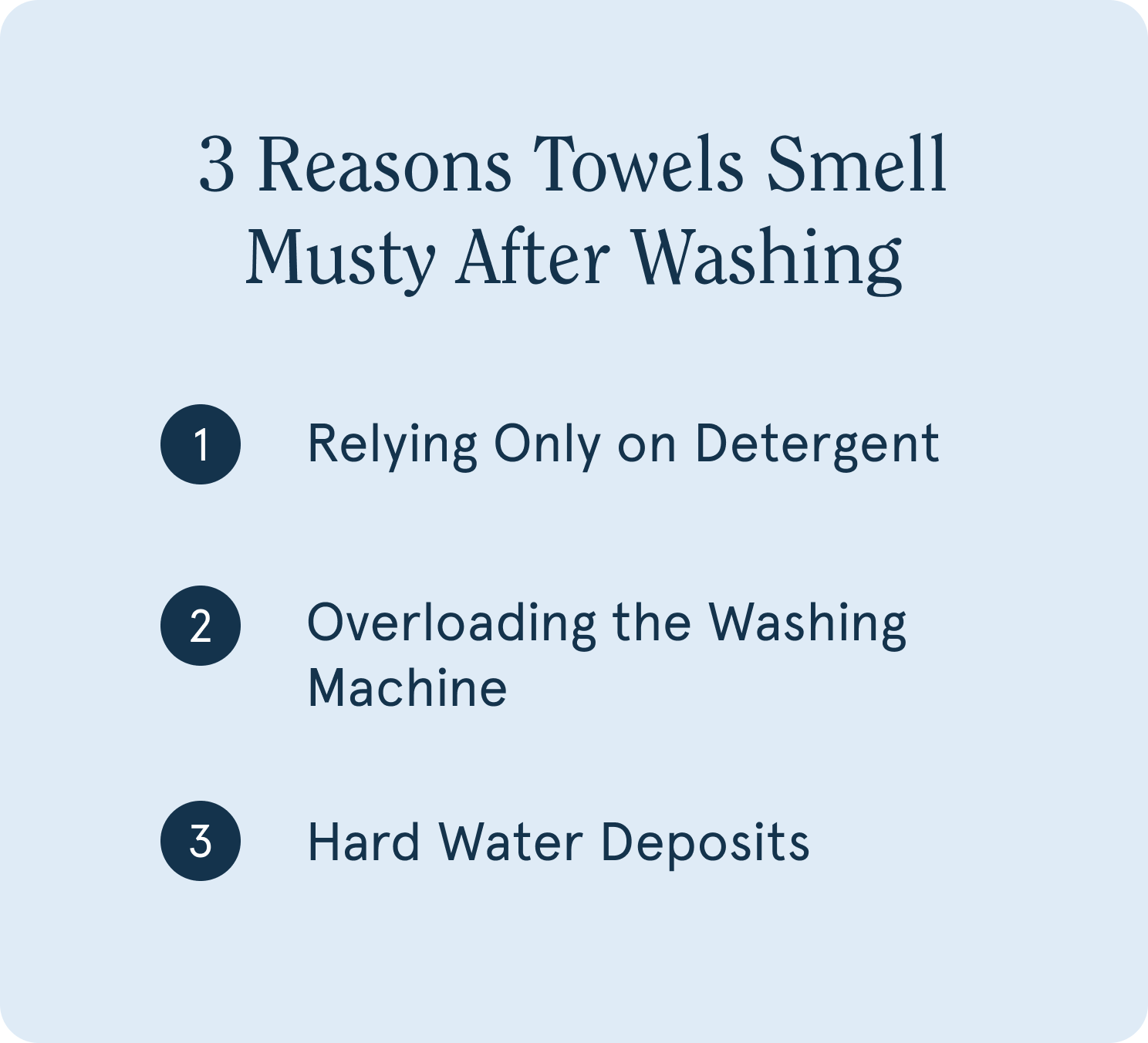 3 reasons towels smell musty after washing