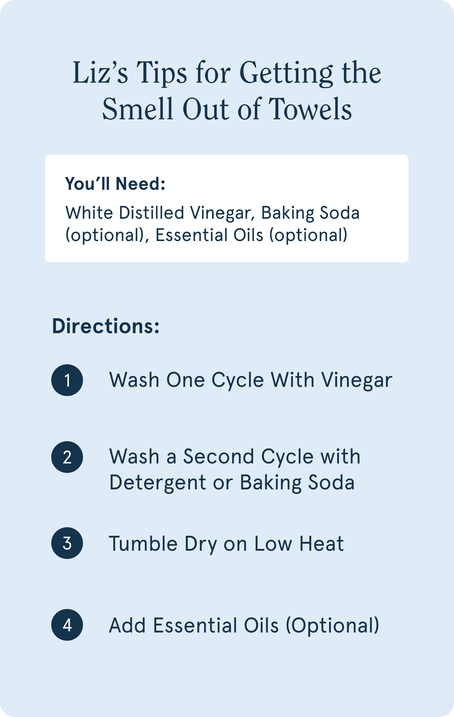 liz's tips for getting the smell out of towels