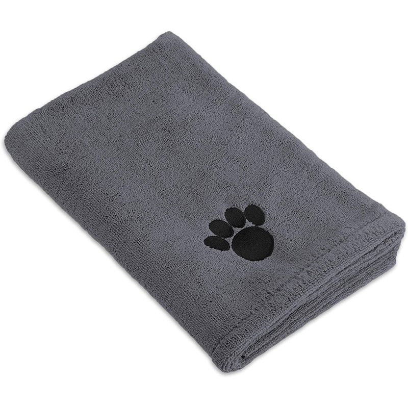 Pet Drying Collection Embroidered Terry Microfiber Towel