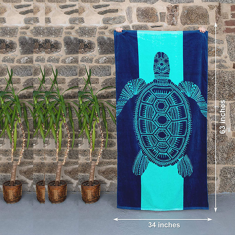 Custom Size 34X63inch Jacquard Logo Printed 100 Cotton Bath Beach Towel Wholesale