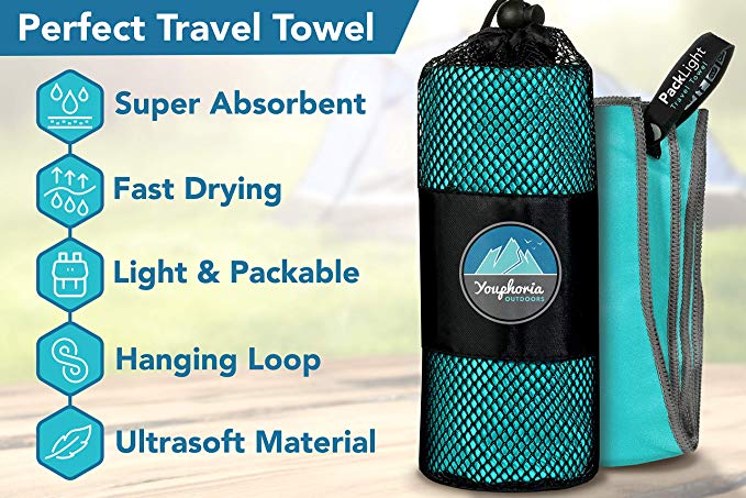 zip soft light weight Amazon hot sale mixed colors travel camp sport beach bath towel