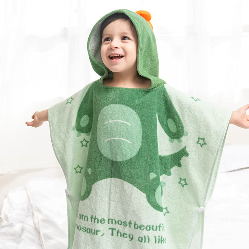 Cotton Hood Poncho Customize Design Change Robe Hooded Towel Surf Poncho Kids Towel