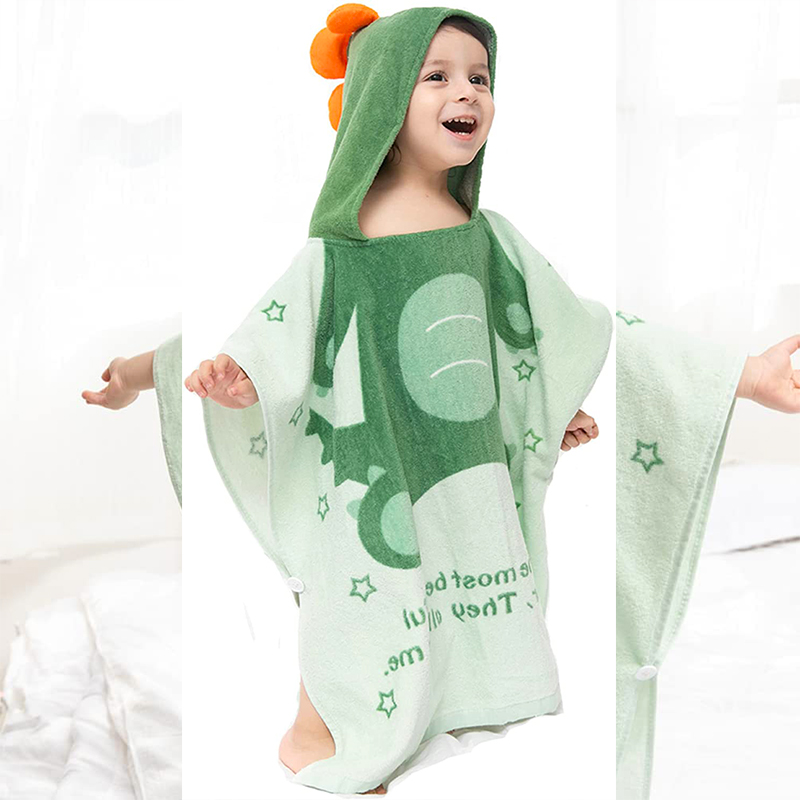 Cotton Hood Poncho Customize Design Change Robe Hooded Towel Surf Poncho Kids Towel