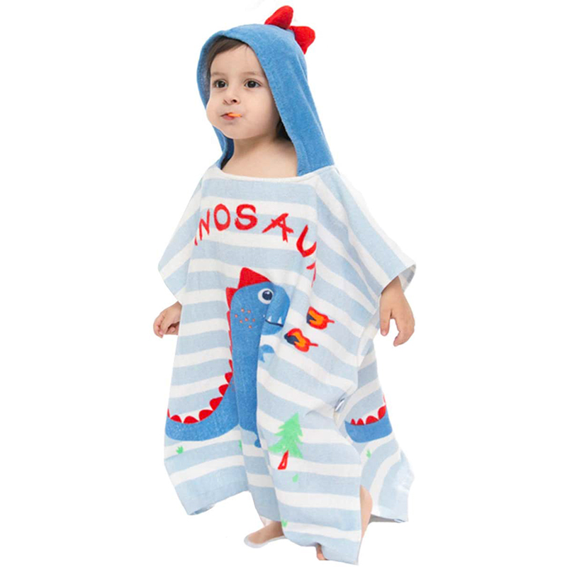 Cotton Hood Poncho Customize Design Change Robe Hooded Towel Surf Poncho Kids Towel