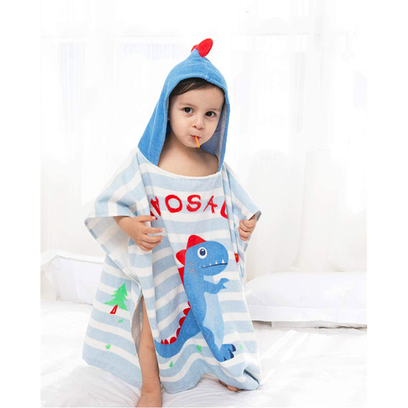 Cotton Hood Poncho Customize Design Change Robe Hooded Towel Surf Poncho Kids Towel