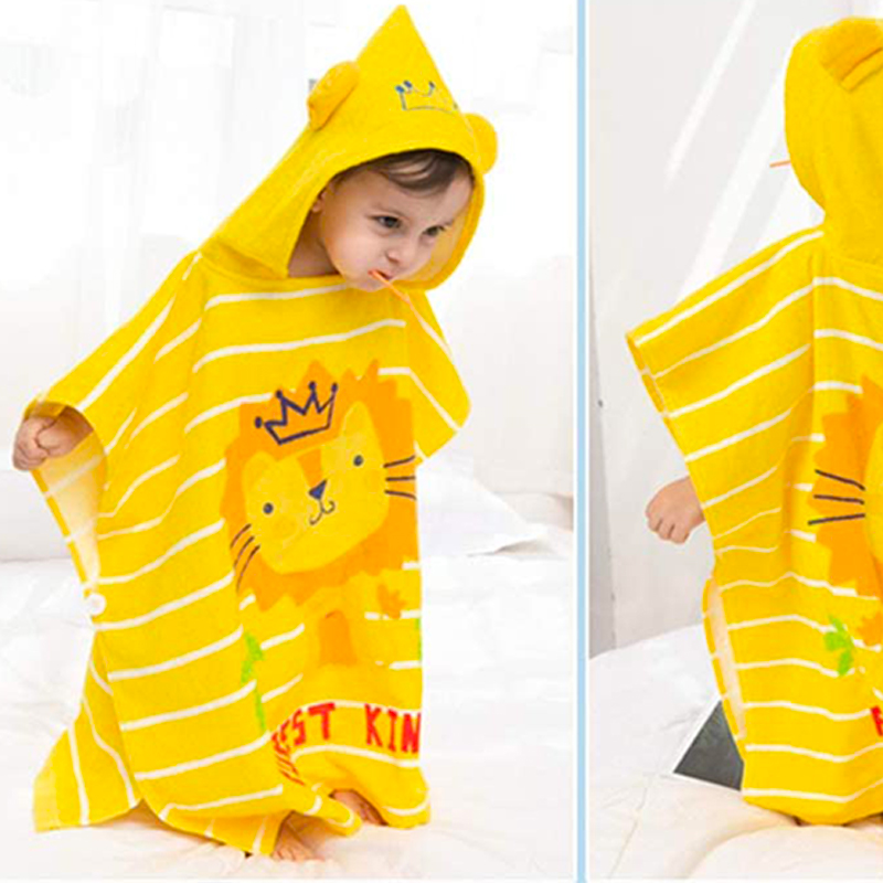 Cotton Hood Poncho Customize Design Change Robe Hooded Towel Surf Poncho Kids Towel