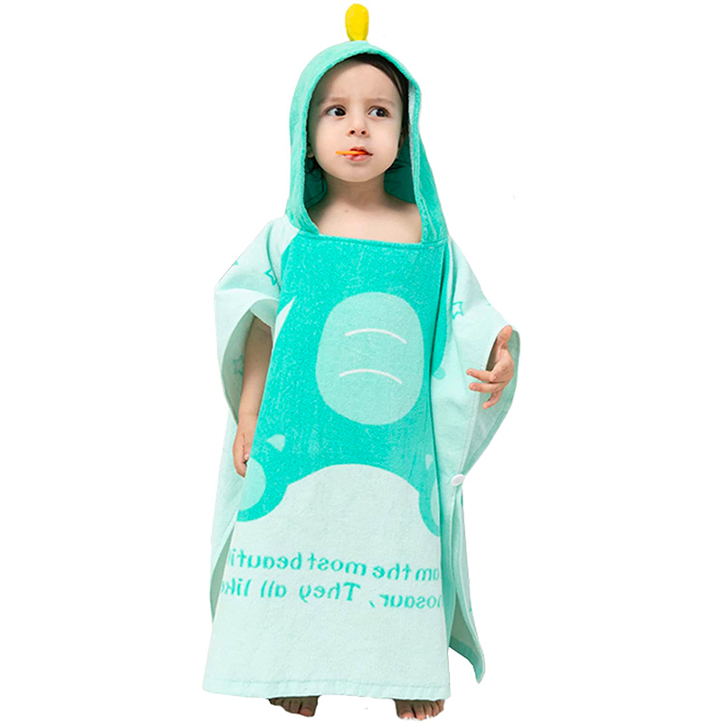 Cotton Hood Poncho Customize Design Change Robe Hooded Towel Surf Poncho Kids Towel