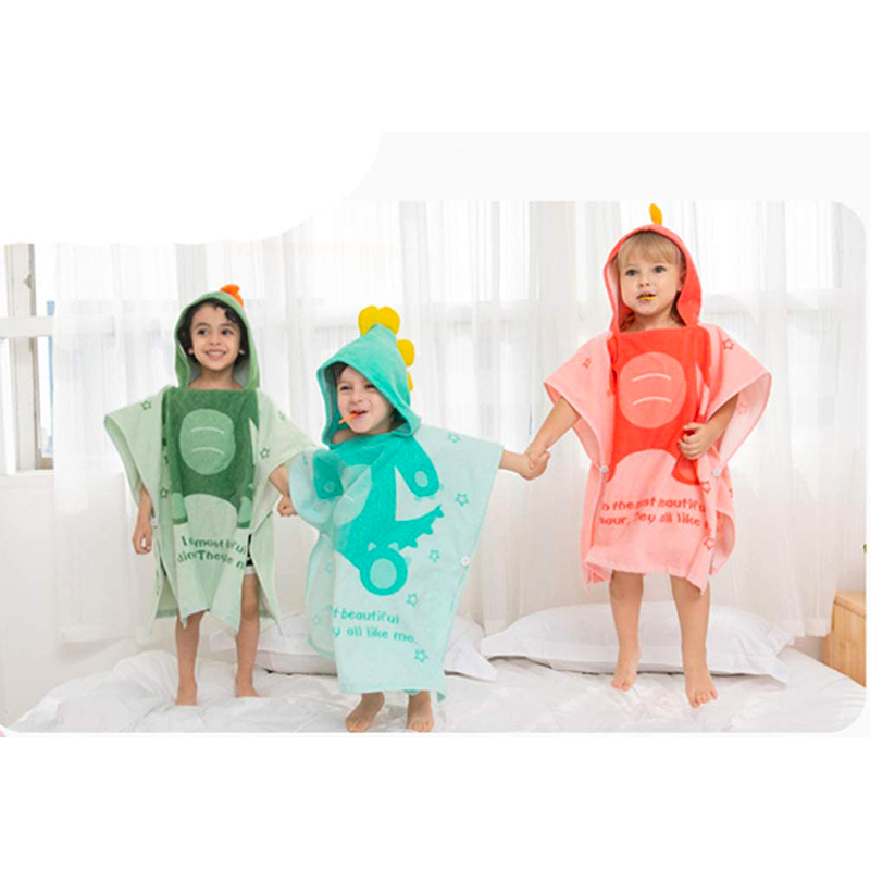 Cotton Hood Poncho Customize Design Change Robe Hooded Towel Surf Poncho Kids Towel