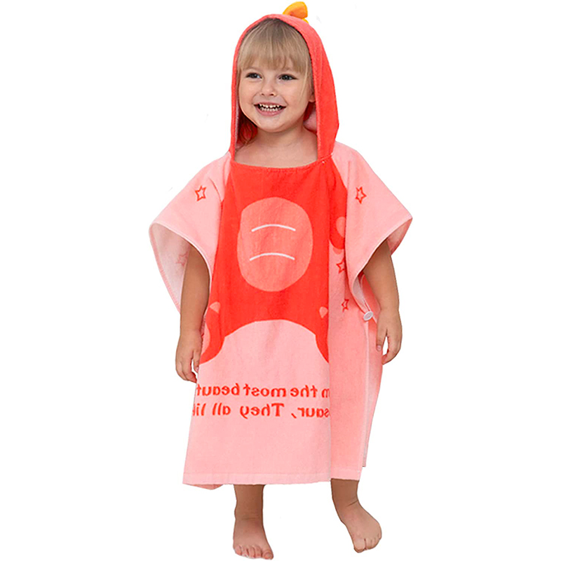 Cotton Hood Poncho Customize Design Change Robe Hooded Towel Surf Poncho Kids Towel