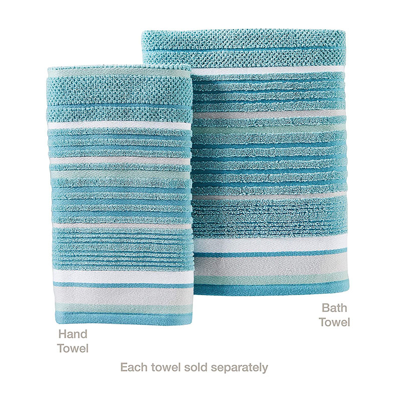 Cotton striped bath towel