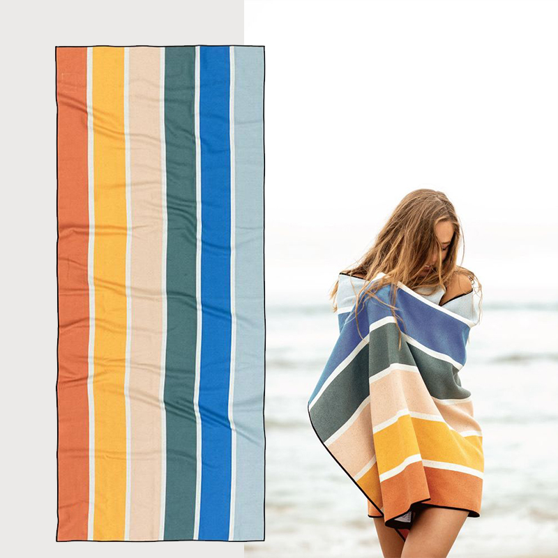 100% Recycled Polyester Thermal Transfer Printed Customized Microfiber Beach Towel