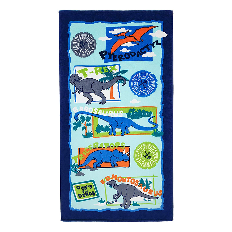 Beach Towel 28 x 51 inches 100% Cotton Soft and Colorful Towel for Kids