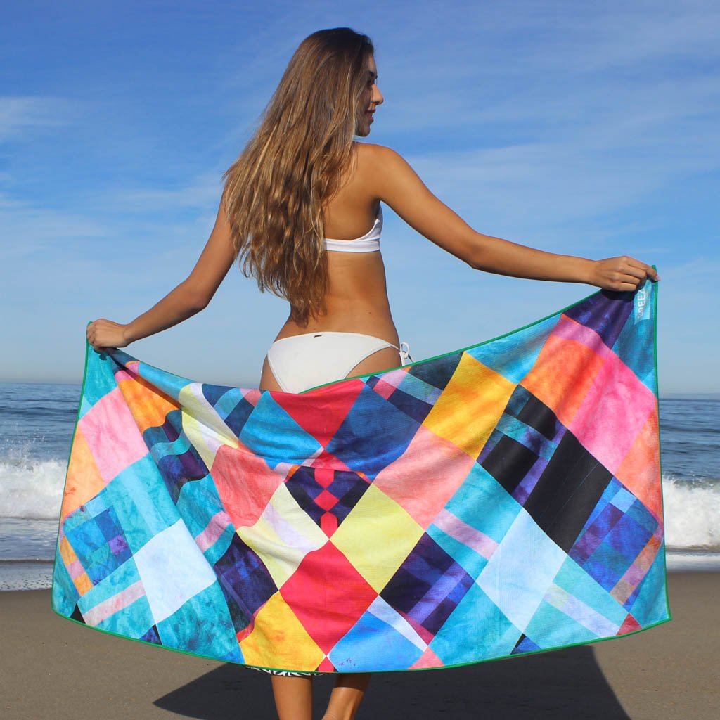 Printed Beach Towel Sand Free Waffle Beach Towels of Microfiber