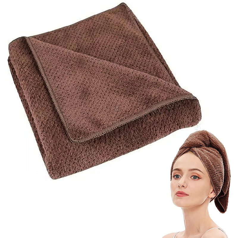 Absorbent Towel, Microfiber Hair Towel,Quick Dry Hair Towel. Hair Drying Towels Suitable for All Kinds of Hair, Long and Thick Hair 19 X39 inch Dark Brown（1pcs）